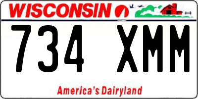 WI license plate 734XMM