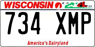 WI license plate 734XMP