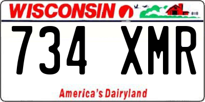 WI license plate 734XMR
