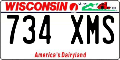 WI license plate 734XMS