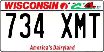 WI license plate 734XMT