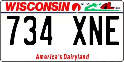 WI license plate 734XNE