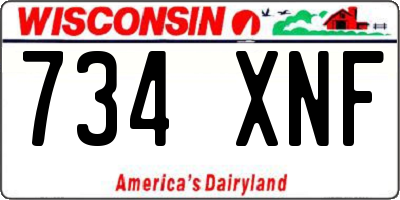 WI license plate 734XNF