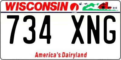 WI license plate 734XNG