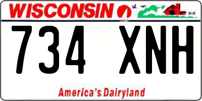 WI license plate 734XNH