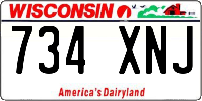 WI license plate 734XNJ