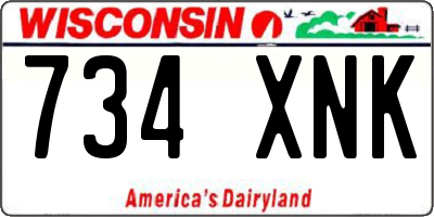 WI license plate 734XNK