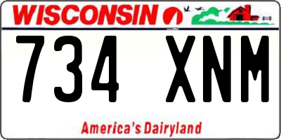 WI license plate 734XNM