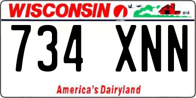 WI license plate 734XNN