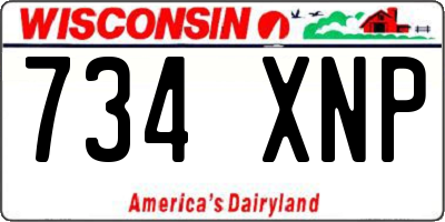 WI license plate 734XNP