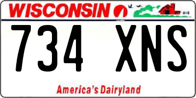 WI license plate 734XNS