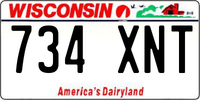 WI license plate 734XNT