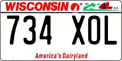 WI license plate 734XOL