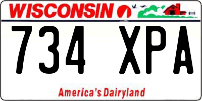 WI license plate 734XPA