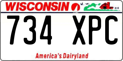 WI license plate 734XPC