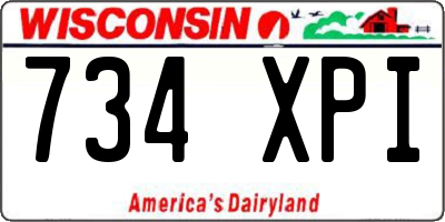 WI license plate 734XPI