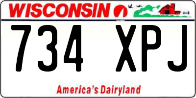 WI license plate 734XPJ