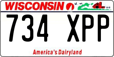 WI license plate 734XPP