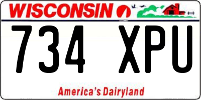WI license plate 734XPU