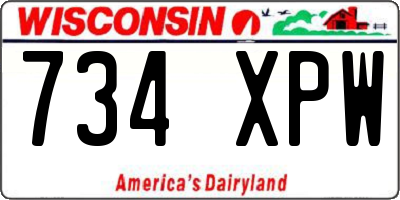WI license plate 734XPW