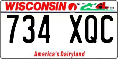 WI license plate 734XQC