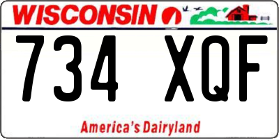 WI license plate 734XQF