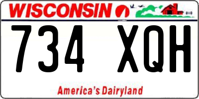 WI license plate 734XQH