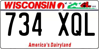 WI license plate 734XQL