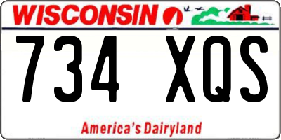WI license plate 734XQS