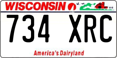 WI license plate 734XRC