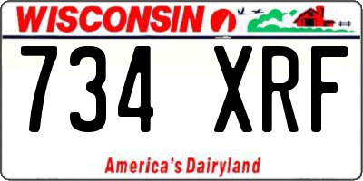 WI license plate 734XRF