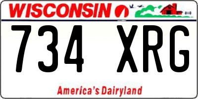 WI license plate 734XRG