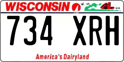 WI license plate 734XRH