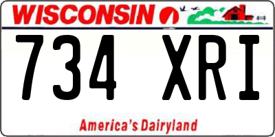 WI license plate 734XRI