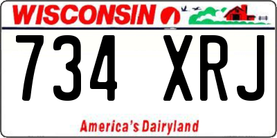 WI license plate 734XRJ
