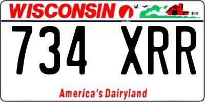 WI license plate 734XRR
