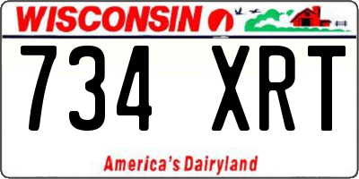 WI license plate 734XRT