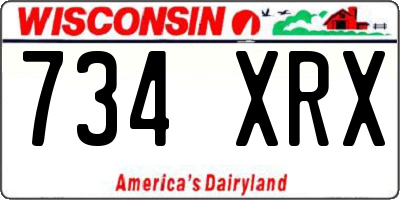 WI license plate 734XRX