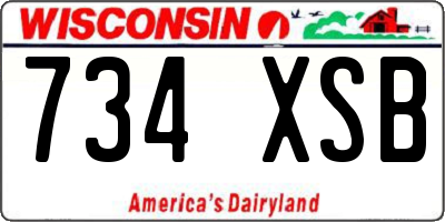 WI license plate 734XSB