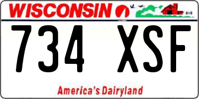 WI license plate 734XSF