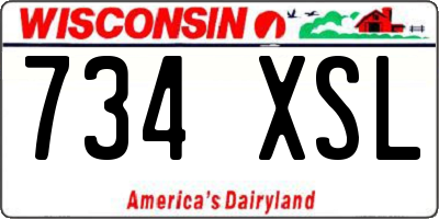WI license plate 734XSL
