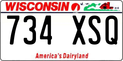 WI license plate 734XSQ