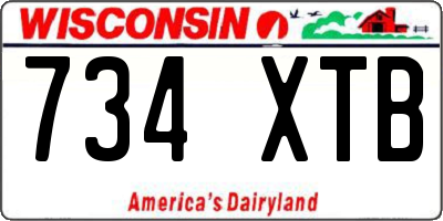 WI license plate 734XTB