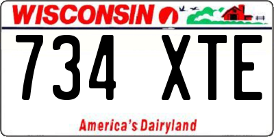 WI license plate 734XTE