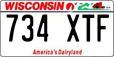WI license plate 734XTF
