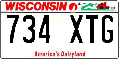 WI license plate 734XTG