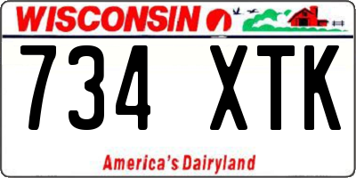 WI license plate 734XTK