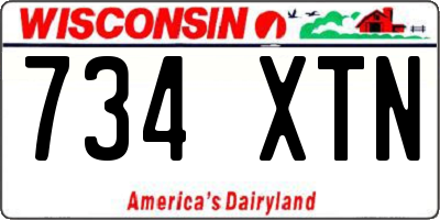 WI license plate 734XTN