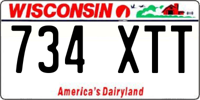 WI license plate 734XTT