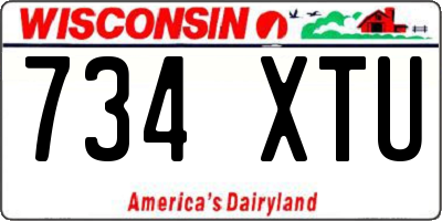 WI license plate 734XTU